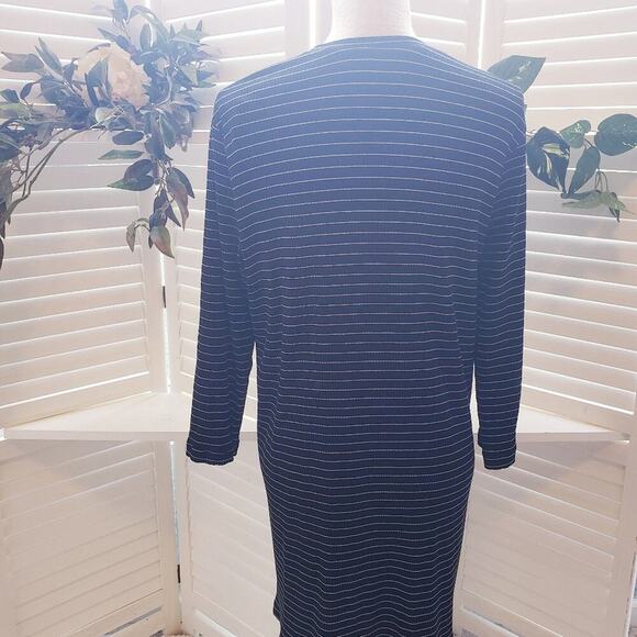 REFORMATION BLACK WHITE STRIPPED DRESS SIZE LARGE - Picture 3 of 6